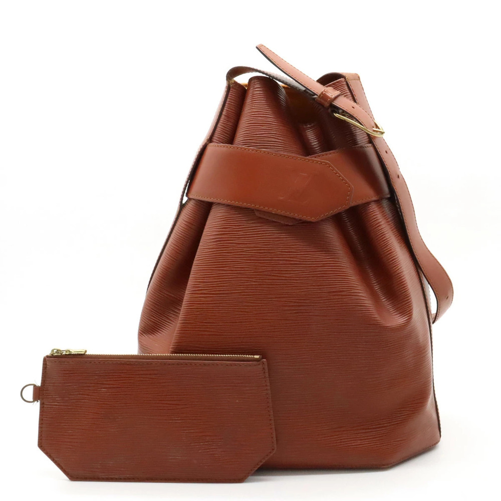 Louis Vuitton Epi Sac Depaule Shoulder Bag Hobo Leather Kenya Brown Pouch